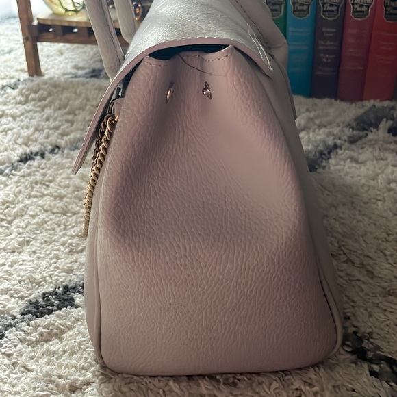 Large Gray Leather Massimo Castelli Tote Shoulder Purse Made in Florence Italy - Picture 6 of 14